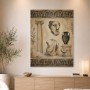 Antikes Wandbild mit Büste, Säule und Vase, Poster oder Leinwand