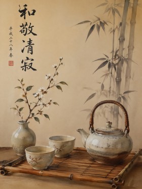 Japanische Teezeremonie als Wandbild oder Fine Art Print
