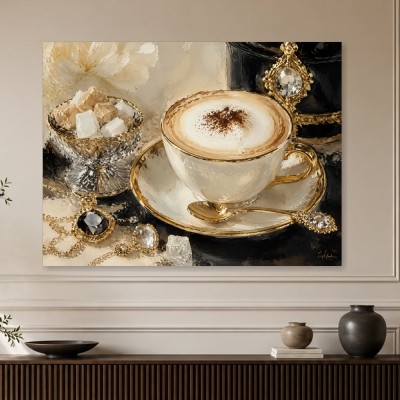 Elegante Kaffee-Stillleben als Wandbild oder Fine Art Print