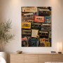 Retro Kassetten-Collage als Galerie Leinwand und Kunstdruck