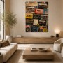 Retro Kassetten-Collage als Galerie Leinwand und Kunstdruck