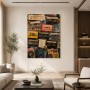 Retro Kassetten-Collage als Galerie Leinwand und Kunstdruck