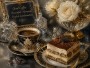 Elegante Kaffee-Tafel als Wandbild oder Kunstdruck