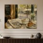 Pariser Cafémorgen als Leinwandbild oder Kunstdruck