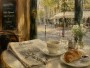 Pariser Cafémorgen als Leinwandbild oder Kunstdruck