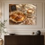 Morgendliches Caféstillleben als Kunstdruck oder Poster