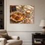Morgendliches Caféstillleben als Kunstdruck oder Poster