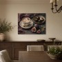 Stillleben mit Feigen und Cappuccino als Kunstwerk oder Fine Art Print