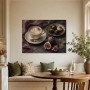 Stillleben mit Feigen und Cappuccino als Kunstwerk oder Fine Art Print