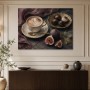 Stillleben mit Feigen und Cappuccino als Kunstwerk oder Fine Art Print