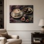 Stillleben mit Feigen und Cappuccino als Kunstwerk oder Fine Art Print