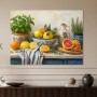 Zitronenstillleben als Kunstdruck oder Leinwand für die Küche