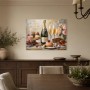 Champagner und Desserts als Leinwand oder Poster