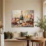 Champagner und Desserts als Leinwand oder Poster