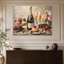 Champagner und Desserts als Leinwand oder Poster