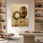 Antike Vase und Lorbeerkranz als Kunstwerk oder Kunstdruck
