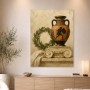 Antike Vase und Lorbeerkranz als Kunstwerk oder Kunstdruck
