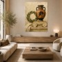 Antike Vase und Lorbeerkranz als Kunstwerk oder Kunstdruck