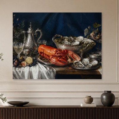 Stillleben mit Hummer, Wandbild oder Fine Art Print