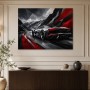 Dynamisches Sportwagenmotiv als Acrylbild oder Gallery Print