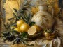 Goldenes Stillleben als Kunstdruck oder Leinwandbild