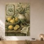 Stillleben mit Zitronen, Oliven und Leinwandbild oder Kunstdruck