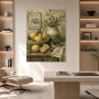 Stillleben mit Zitronen, Oliven und Leinwandbild oder Kunstdruck