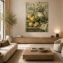 Stillleben mit Zitronen, Oliven und Leinwandbild oder Kunstdruck