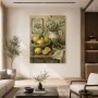 Stillleben mit Zitronen, Oliven und Leinwandbild oder Kunstdruck