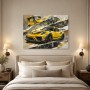 Gelber Sportwagen als Acrylbild oder Leinwand für moderne Räume