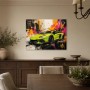 Leuchtender Sportwagen als Wandbild oder Acrylbild mit Graffiti-Energie