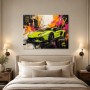 Leuchtender Sportwagen als Wandbild oder Acrylbild mit Graffiti-Energie