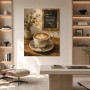 Kaffeemotiv mit Latte Art, Wandbild oder Kunstdruck für gemütliche Räume