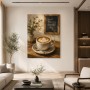 Kaffeemotiv mit Latte Art, Wandbild oder Kunstdruck für gemütliche Räume