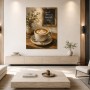Kaffeemotiv mit Latte Art, Wandbild oder Kunstdruck für gemütliche Räume