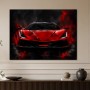 Roter Sportwagen in Dunkelheit, Poster oder Leinwand