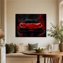 Roter Sportwagen in Dunkelheit, Poster oder Leinwand