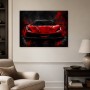 Roter Sportwagen in Dunkelheit, Poster oder Leinwand
