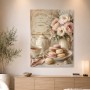 Romantisches Café de Fleur Wandbild oder Kunstdruck