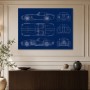 Klassischer Roadster als Kunstdruck und Design Wandbild