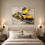 Gelber Sportwagen als Modernes Wandbild oder Gallery Print
