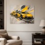 Gelber Sportwagen als Modernes Wandbild oder Gallery Print