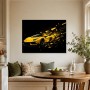 Gelber Sportwagen als Designer Wandbild oder Fine Art Print
