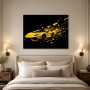 Gelber Sportwagen als Designer Wandbild oder Fine Art Print