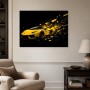 Gelber Sportwagen als Designer Wandbild oder Fine Art Print