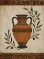 Antike Vase mit Olivenzweigen als Poster oder Kunstdruck