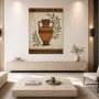 Antike Vase mit Olivenzweigen als Poster oder Kunstdruck