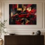 Roter Supersportwagen als Leinwandbild oder Acrylbild