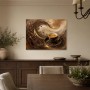 Kaffeegenuss in Braun und Gold, Leinwand oder Kunstdruck