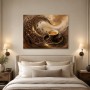Kaffeegenuss in Braun und Gold, Leinwand oder Kunstdruck